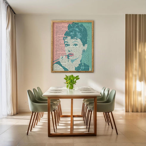 Posterizer 1 pcs-Audrey Hepburn Contemporary Chic Pop Art-Famous Figures Art Collection-Art in Pop Style-Gifts for Women-Living Room Bedroom Decor...